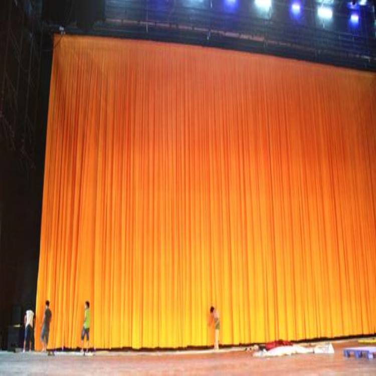 前沿横前沿横帘幕明阻燃幕布 防火阻燃电动幕布 演播室会议室舞台幕布