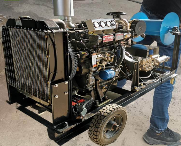 高压清洗机洁克威1200公斤大型移动式管道疏通机除锈强力除污垢清洗机