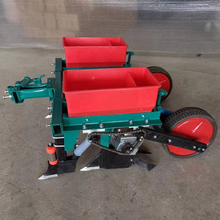 双行柴油链辊播种机玉米花生大豆精播机手扶拖拉机点播机