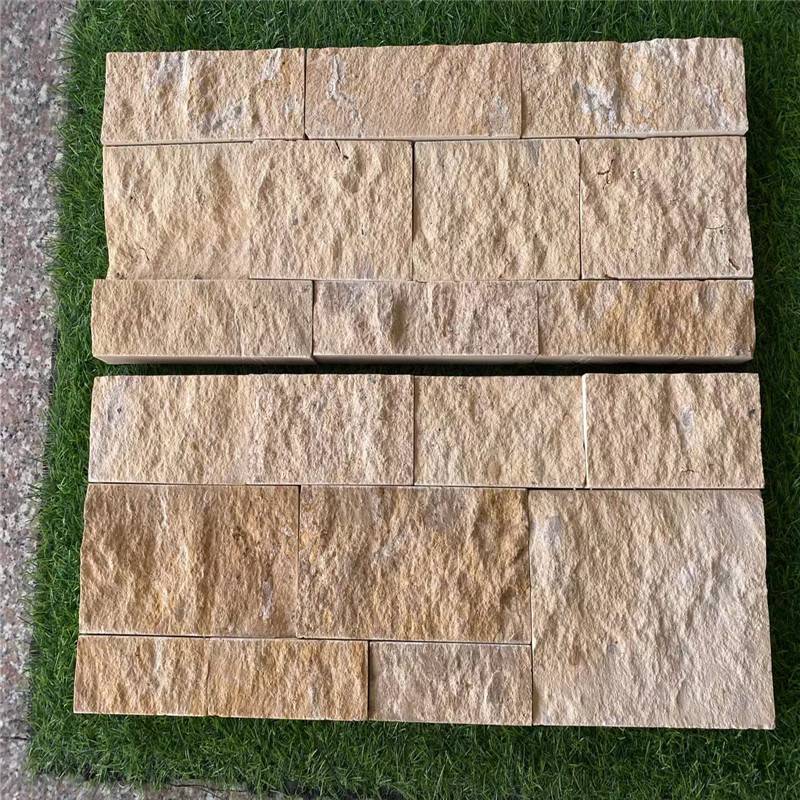 暖色系列粉石英文化石平毛石碎拼石粉红色板岩片石35cm