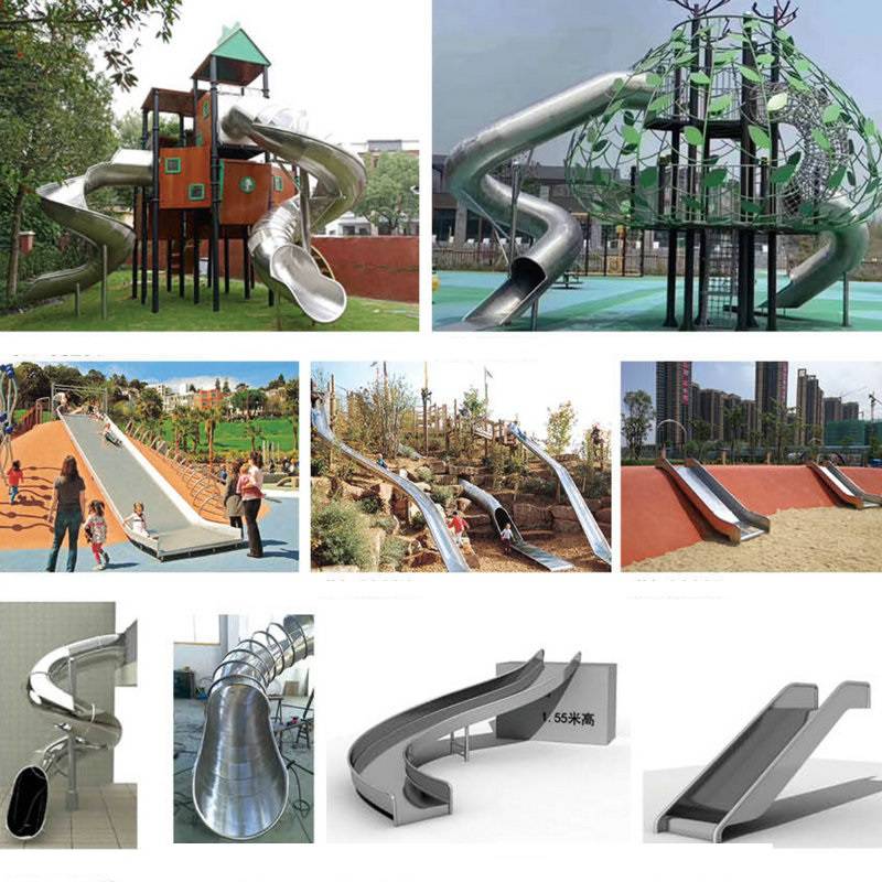 可定做广州不锈钢滑梯厂家儿童乐园游乐设备图片