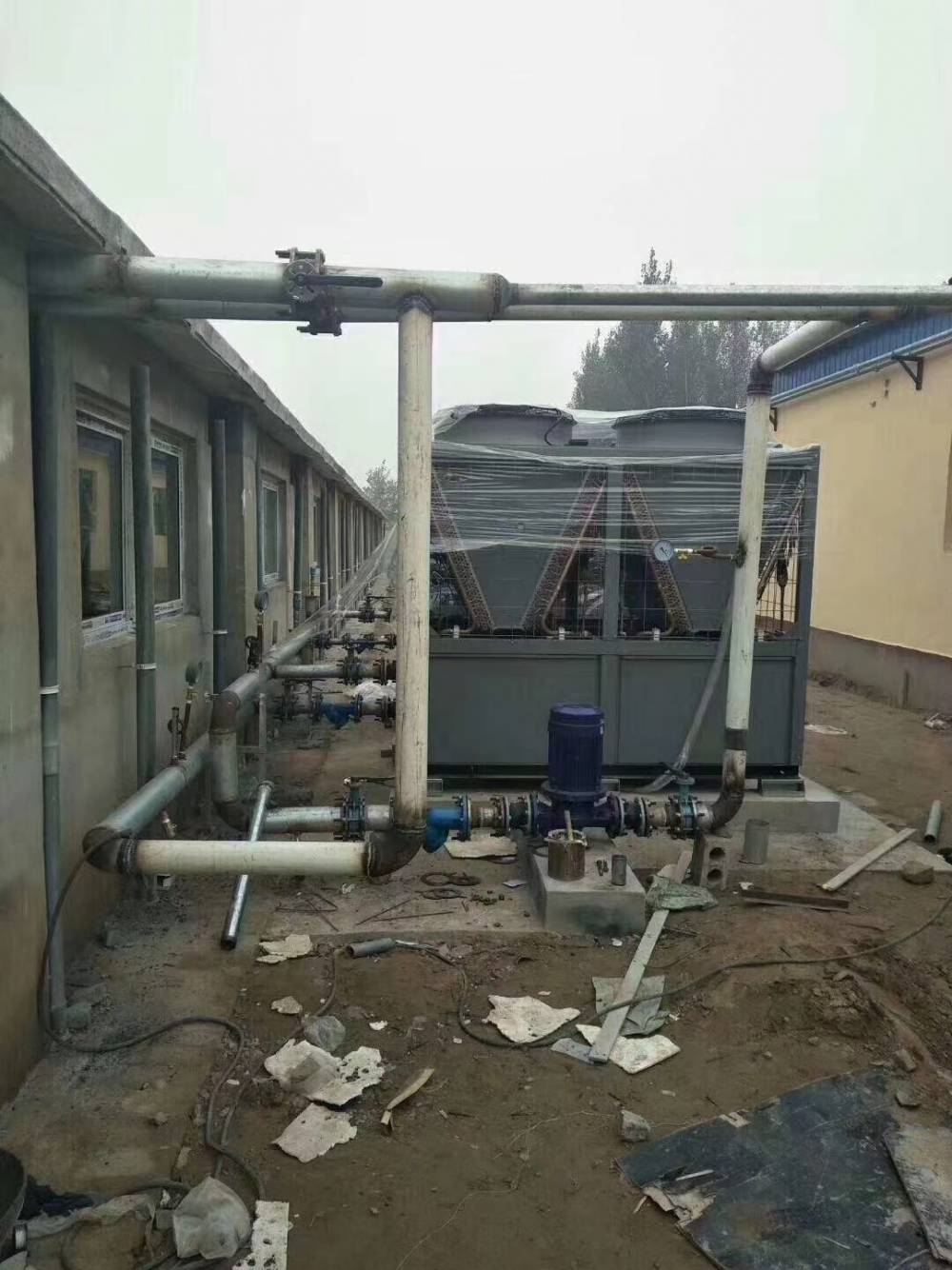 采暖工程厂家 太阳能空气源热泵热水工程