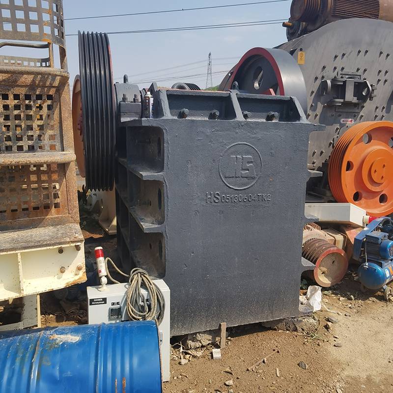 调剂二手石子场鄂式破碎机69铸钢破石头机器时产100吨二手石料破碎