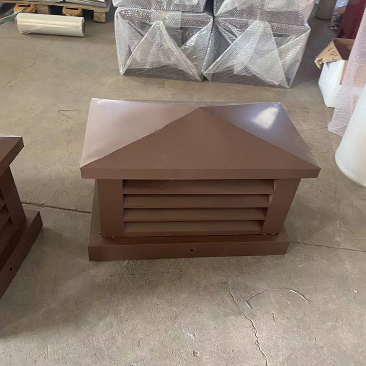 屋顶烟道方形百叶通风窗小房子百叶风帽防雨烟道帽