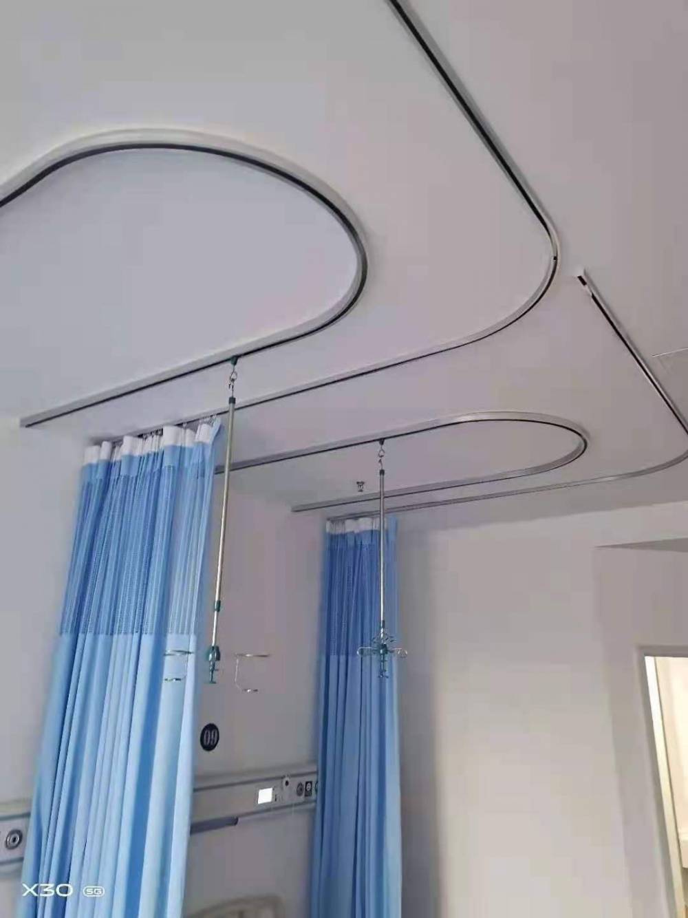 医院病房u型输液轨道o型i型输液滑轨医院隔帘轨道