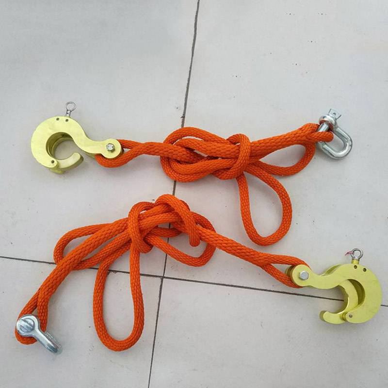 zf010915带电作业保护绳蚕丝导线后备保护绳电工安全防护绳带挂钩