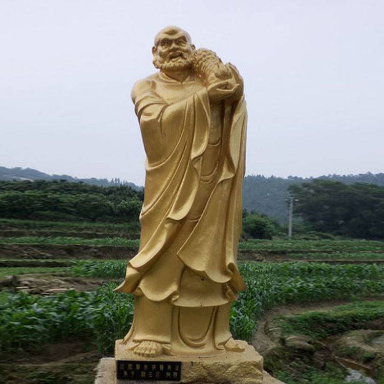 石雕十八罗汉青石彩绘十八罗汉佛像雕塑寺庙供奉五百罗汉定制万森雕塑