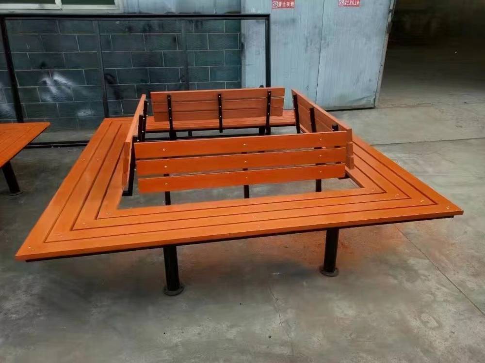 宁波景区防腐木公园休闲长椅坐凳小区休闲靠背摇荡椅