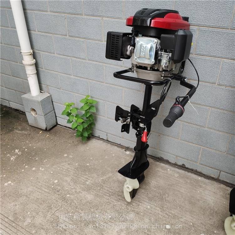 新晨四冲程汽油推进器带倒挡船用挂桨机电动48v外挂机