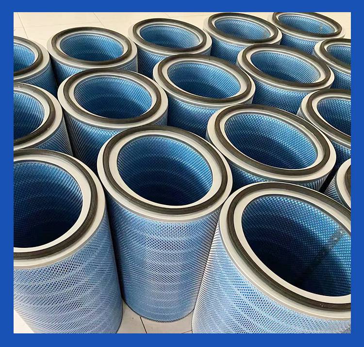 除尘滤芯纤维阻燃复合耐阻燃喷砂粉末回收过滤器椭圆工业除尘滤筒