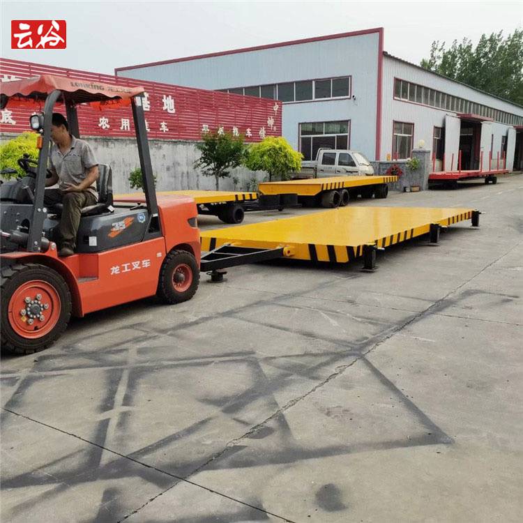 供应车间货物周转低底盘平板运输车低平板拖车8吨可定制