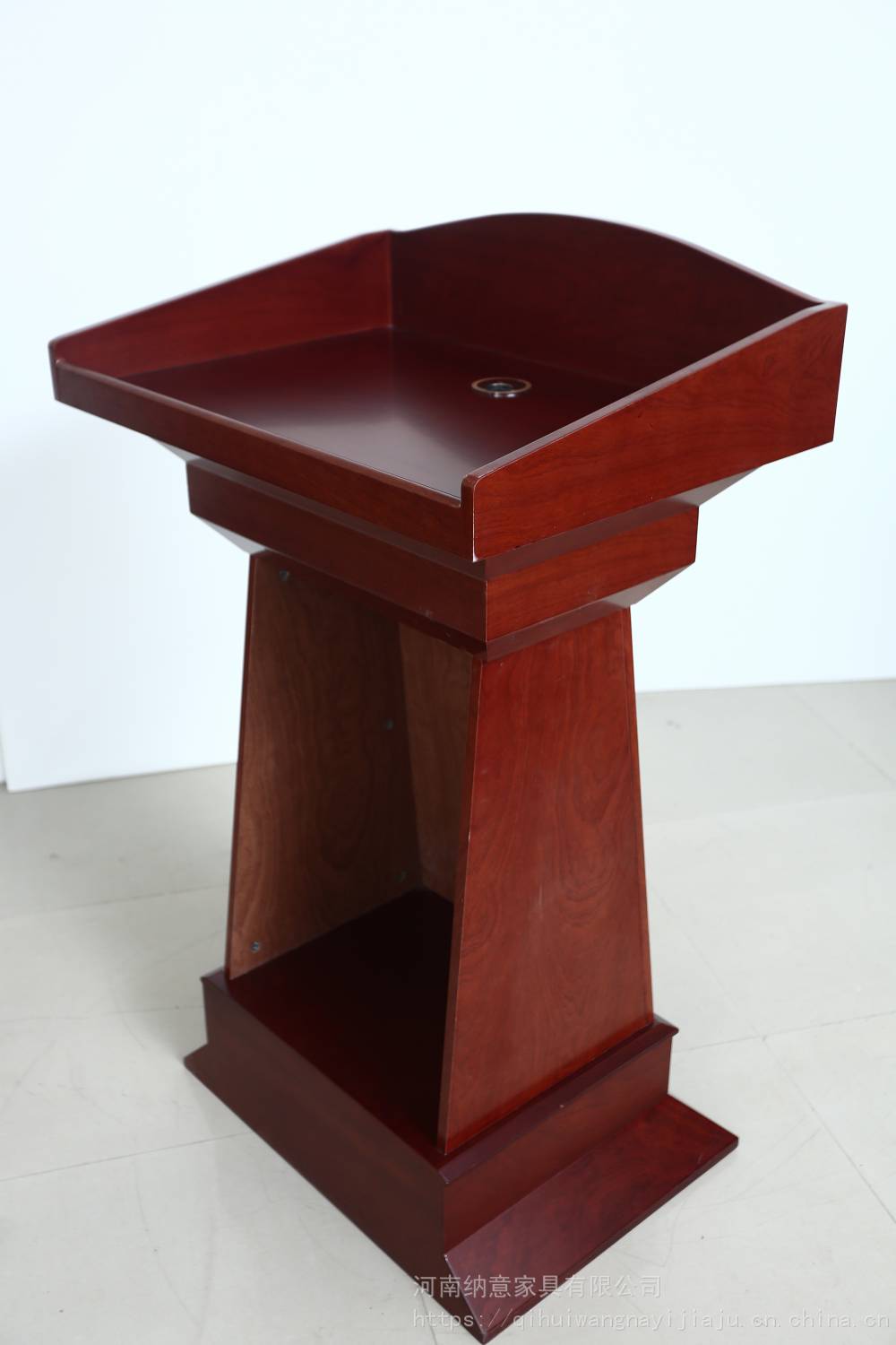 会议室主持桌演讲台发言台迎宾台台多媒体学校实木接待台定制图片