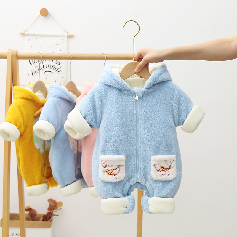 90cm爬爬服长袖a类面料冬季保暖婴儿衣服价格