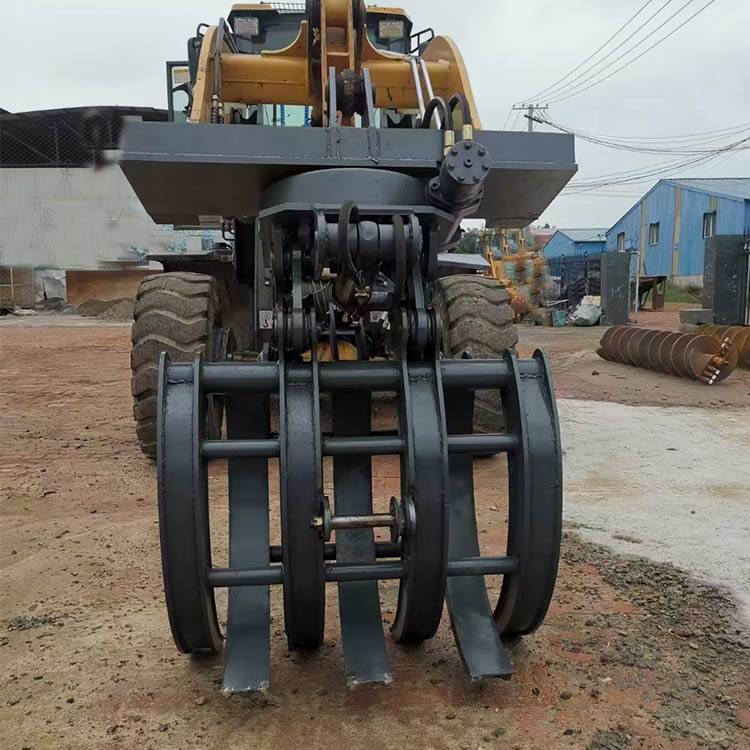 铲车改旋转抓木机抓头360度旋转抓甘蔗抓木材用装卸车方便