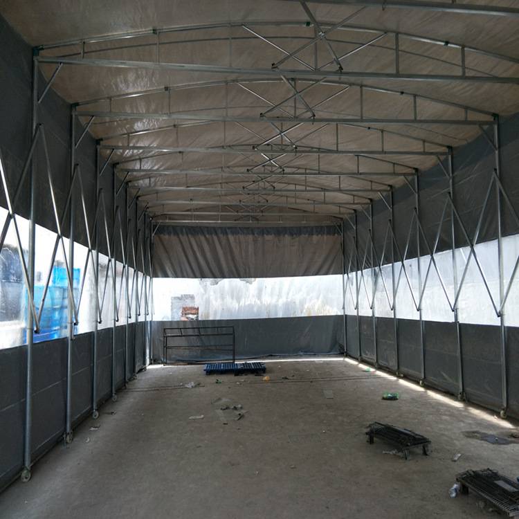 保定屋顶遮雨蓬大型移动雨棚，用什么材料制作好