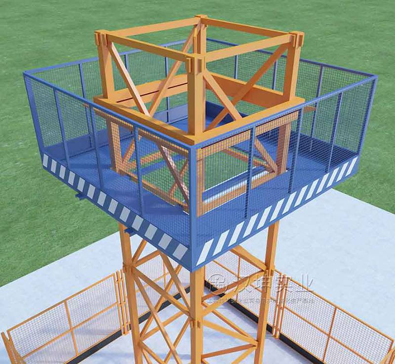 塔吊检修平台塔吊防攀爬平台塔吊防攀爬装置汉坤实业
