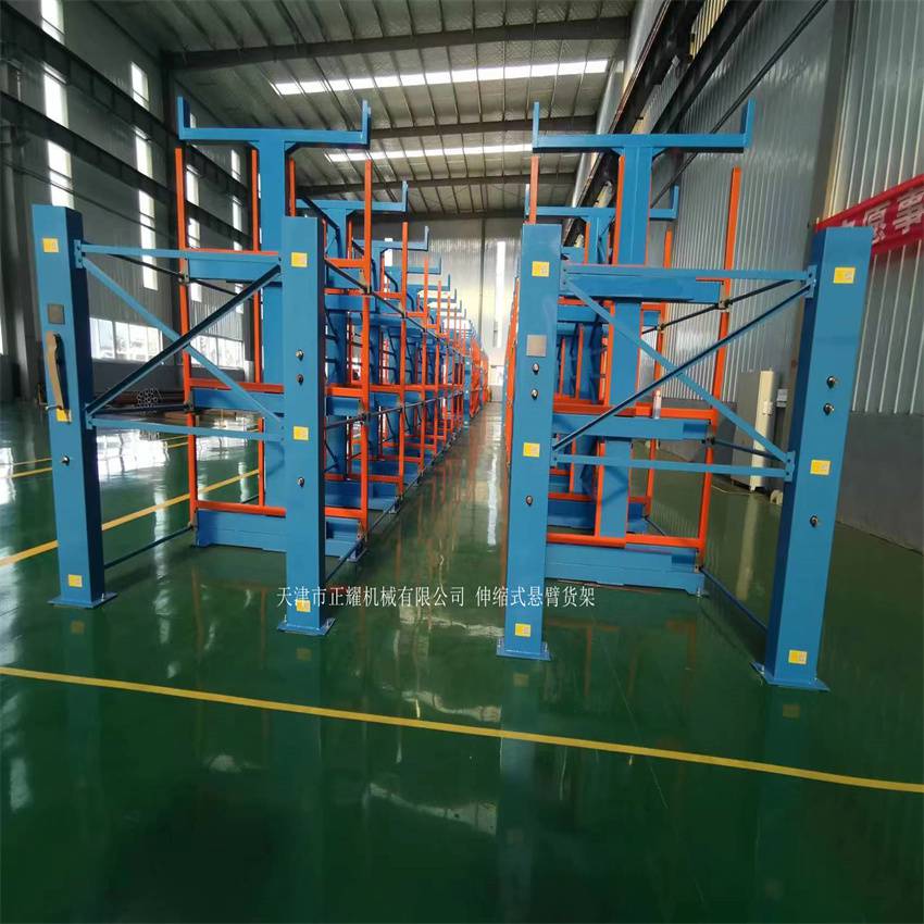 一处伸缩式悬臂货架交付用户使用