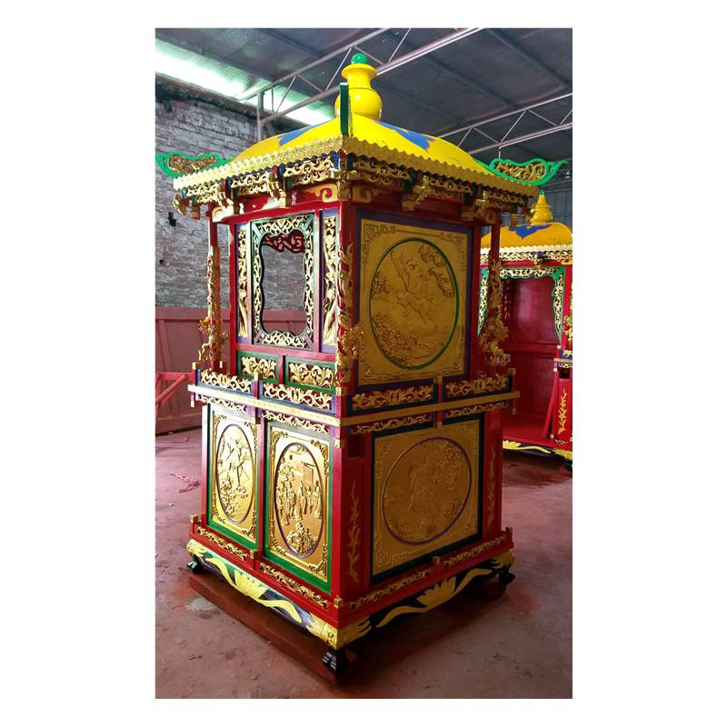 实木木雕佛堂神轿精雕佛轿传统花轿八抬大轿道教佛教佛轿厂家