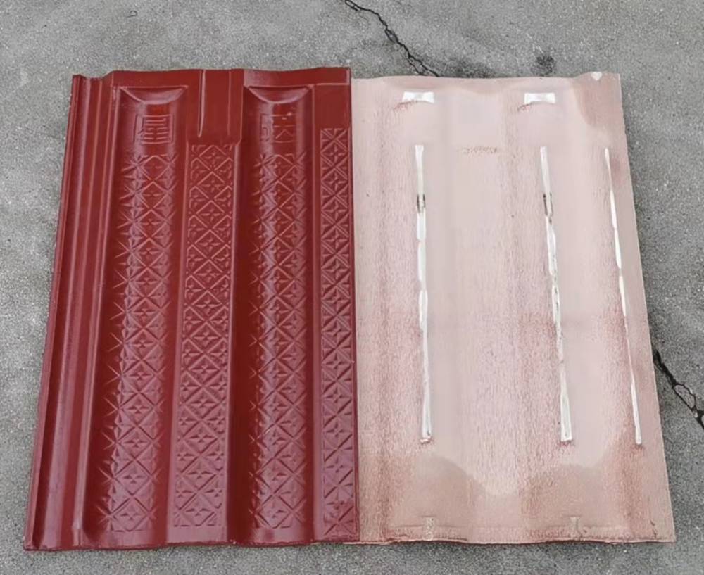 陶瓷彩瓦冠利平角瓦釉面彩瓦高温烧结抗冻