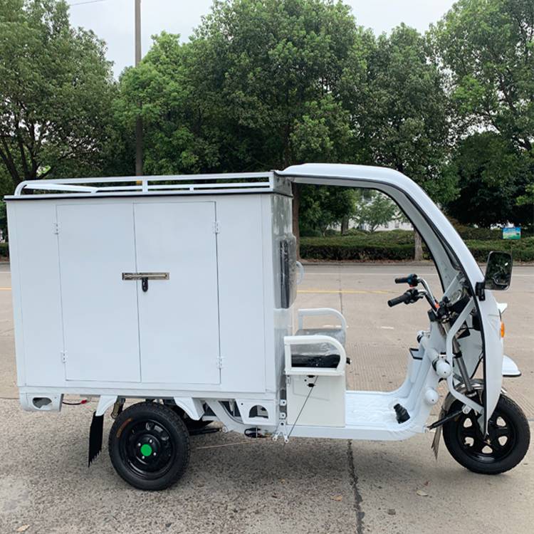 三轮车送快递拉货电瓶箱式定制车型半封闭式整车欧拓机械