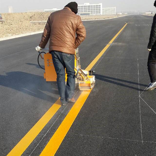 驾校地面冷喷划线机高压无气冷喷标线机双头冷喷画线机
