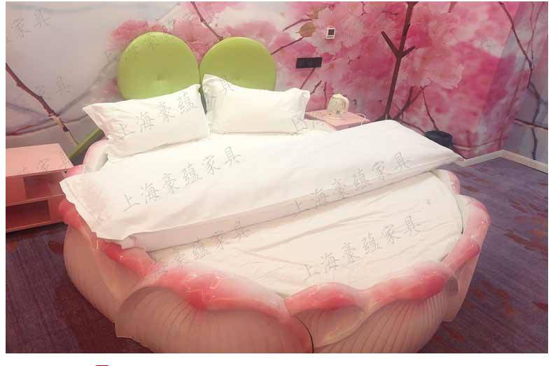 情趣电动圆床房双人多功能网红情侣夫妻助力床垫酒店宾馆水床厂家