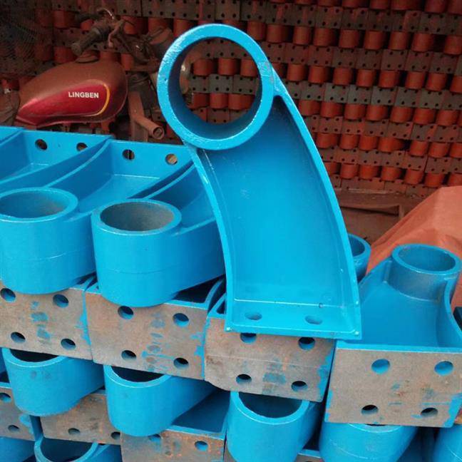 桥梁扶手铸钢支架 桥梁铸铁牛角支架 衡广通公路护栏桥梁支架