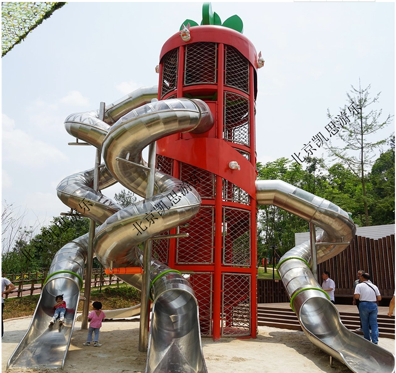 主题公园不锈钢滑梯小区乐园儿童滑滑梯户外儿童不锈钢滑梯厂家