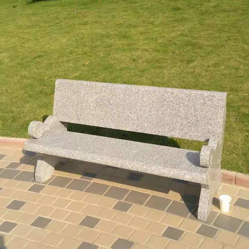 校园景观石椅子学校座椅公园石椅惠安厂家批发石长椅雕刻