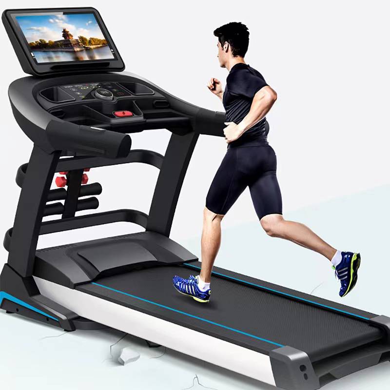 156寸液晶显示屏链接wifi看电影上网室内豪华跑步机动感单车室内健身