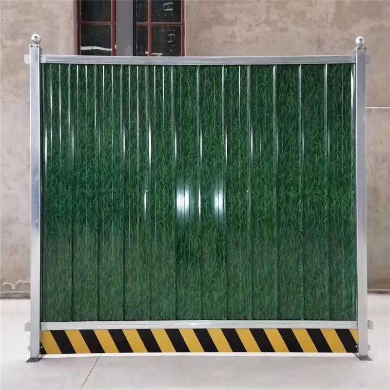 蓝色工地施工挡板建筑施工安全护栏彩钢施工围挡