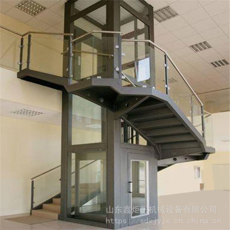 家用观光电梯/升高四层家用液压式观光电梯