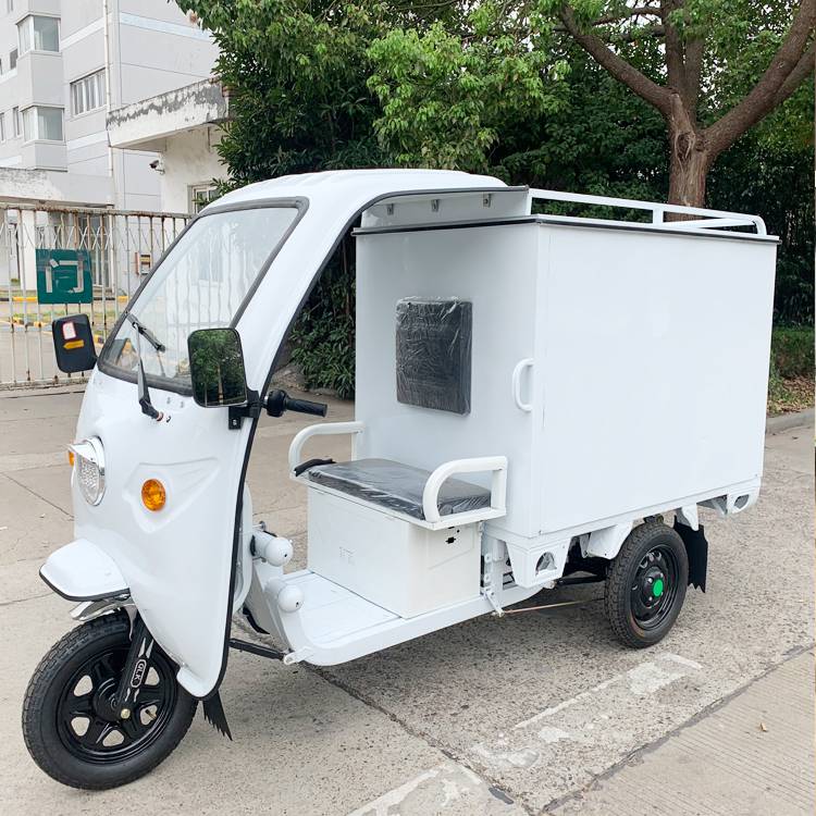 三轮车送快递拉货电瓶箱式定制车型半封闭式整车欧拓机械