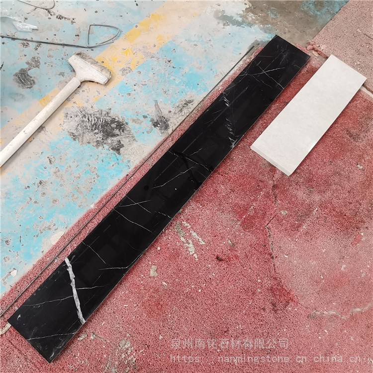 天然大理石黑白根轻奢风格酒店大堂大理石楼梯踏步可上门安装