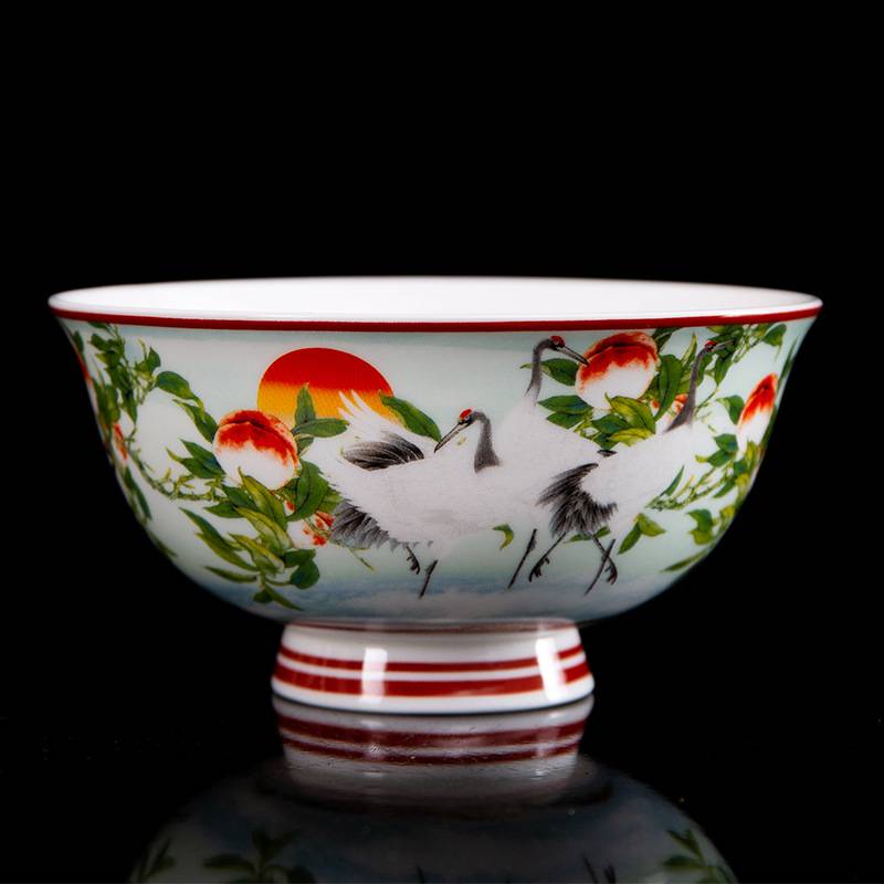 唐龙陶瓷定做寿碗老人祝寿用的碗印字