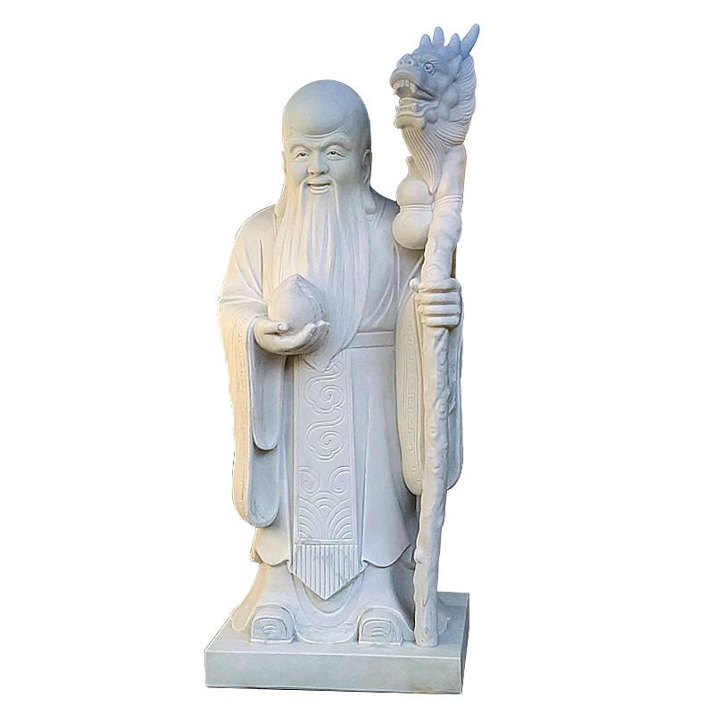 供应石雕佛像雕塑汉白玉寿星雕塑大理石福禄寿喜财雕塑厂家定做