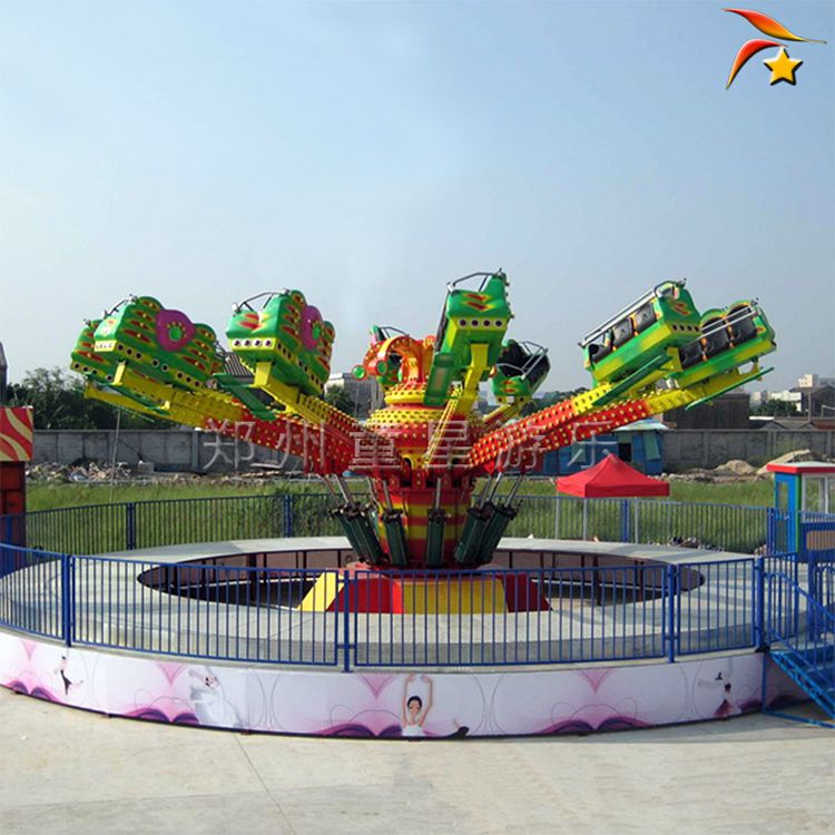 袋鼠跳弹跳机公园大型游乐设备 旋转弹跳机六臂定制