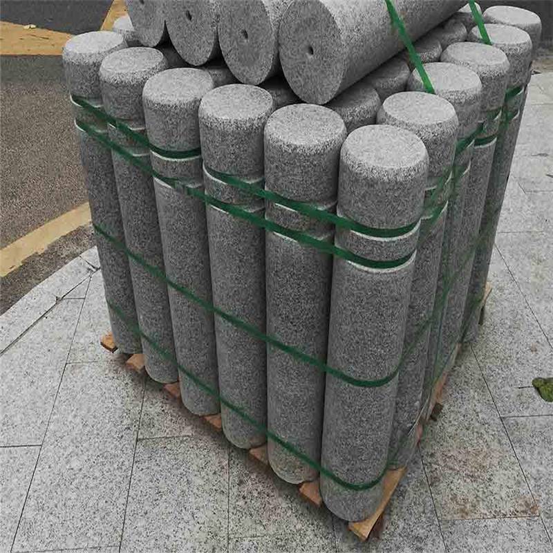花岗岩芝麻灰挡车石柱停车场止步石墩子广场障碍石车止石