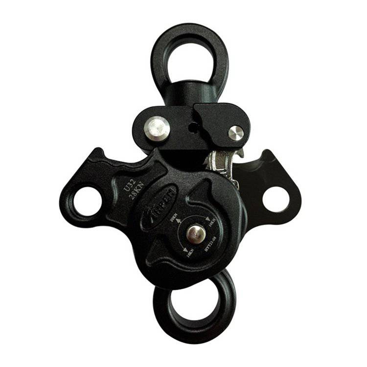 高空运输吊轮万向双滑轮fzlhq813u32绳索救援万向制停双滑轮