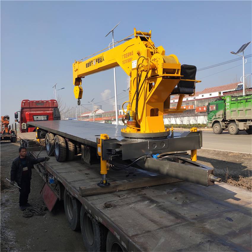 8吨楼板平板吊车8吨农用拖拉机随车吊德建牵引平板吊经济实用