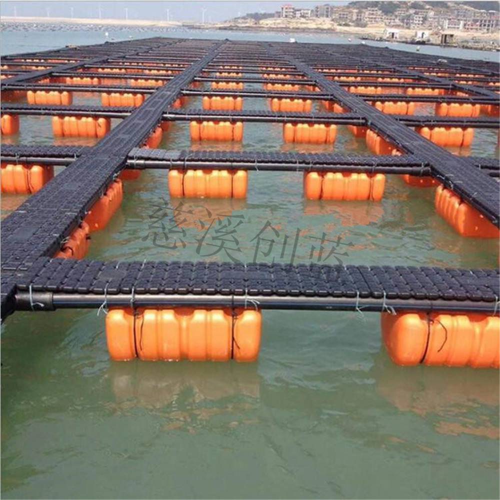 塑料水上浮筒浮动游船码头海上抗风浪浮桥创蓝造