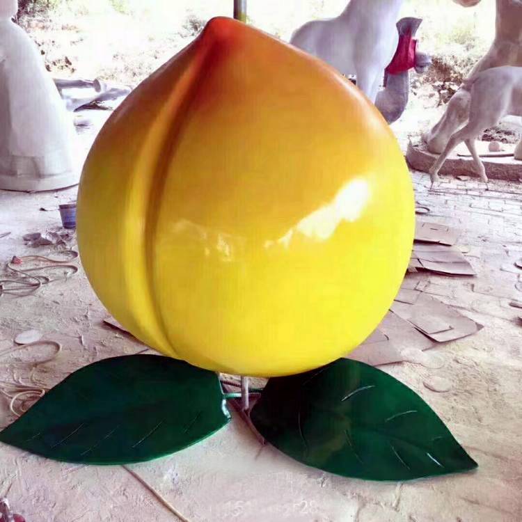 玻璃钢产品水果造型雕塑珠海园林公园桃子造型雕塑