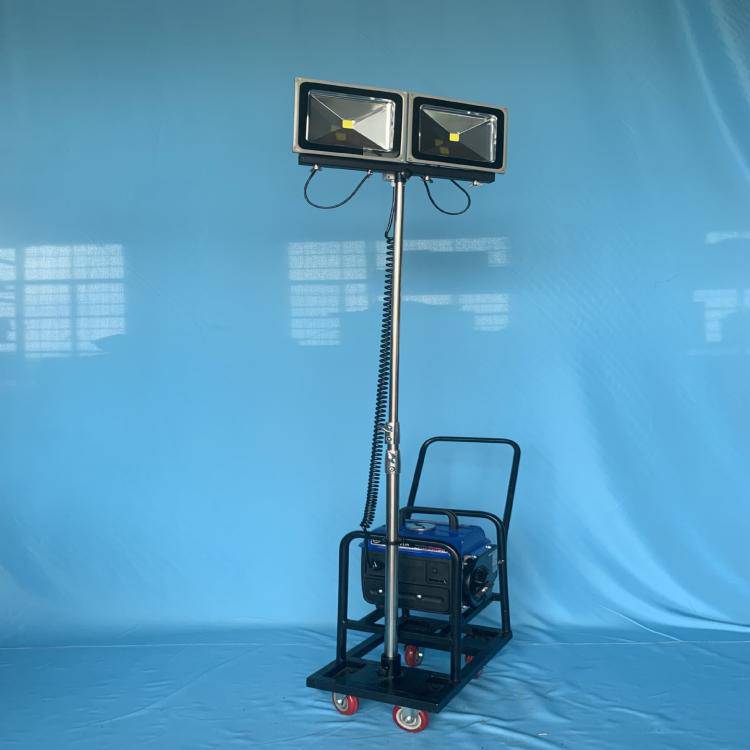 曲臂升降照明灯41500w伸缩式升降灯杆25米伸缩