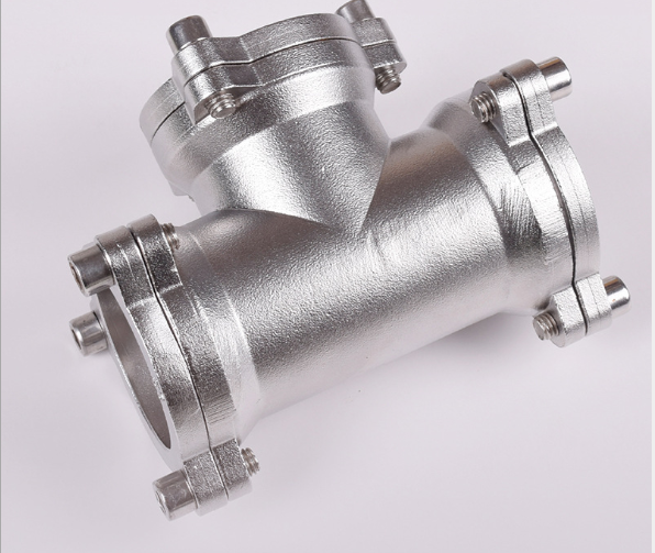 法兰等径三通卡凸环薄壁304不锈钢管头接头精铸水件接头厂家