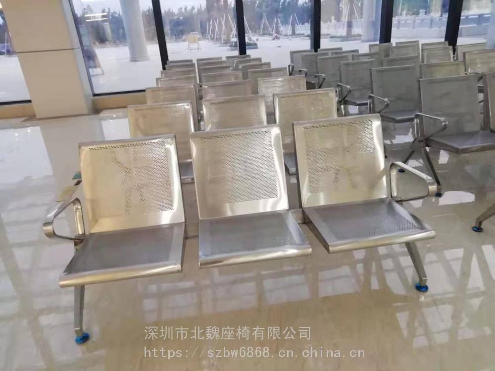 连排公共座椅高铁站大厅三人位等候椅304全不锈钢机场椅医院码头