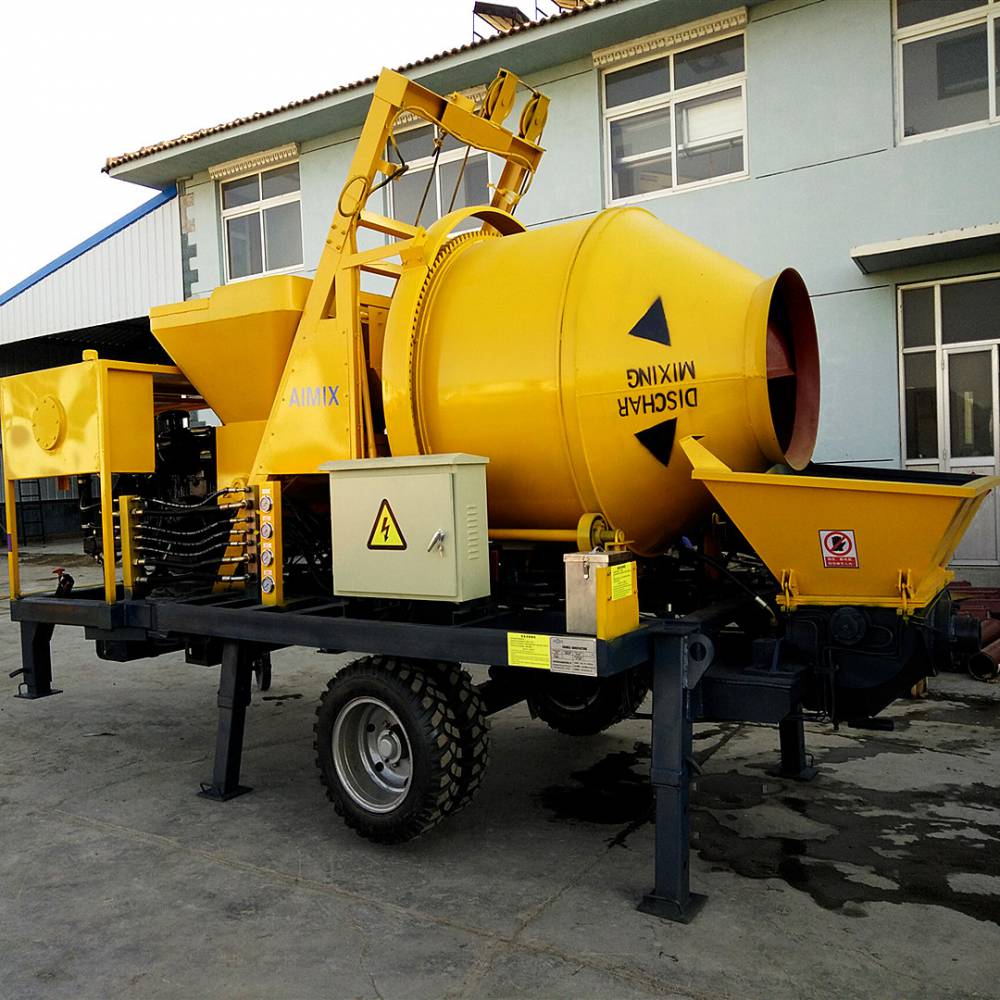 柴电一体的搅拌泵机油电两用滚筒搅拌拖泵一体机混凝土搅拌机带输送泵