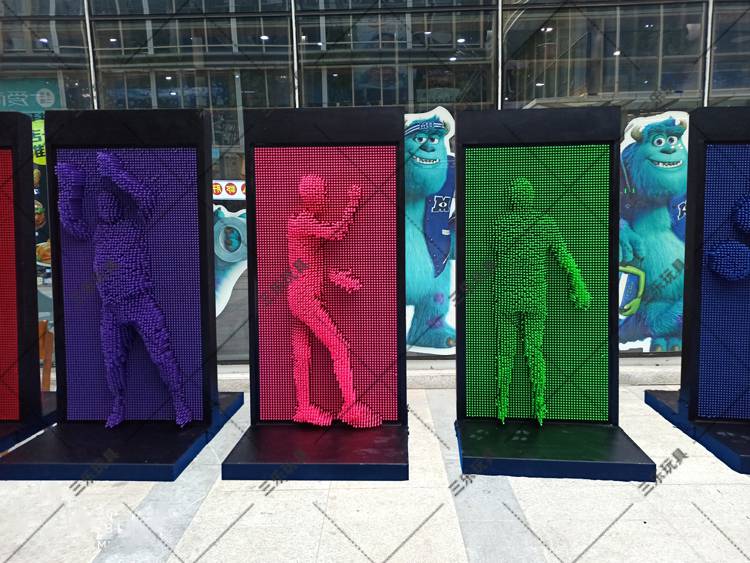 广西玉林三维针雕墙网红人体打印墙格