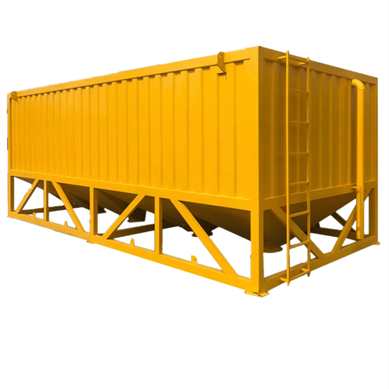 供应定做50t80t100t散装水泥免基础粉煤灰卧式水泥仓储料罐