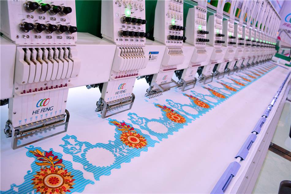 禾丰9针24头毛巾绣全新电脑绣花机多头