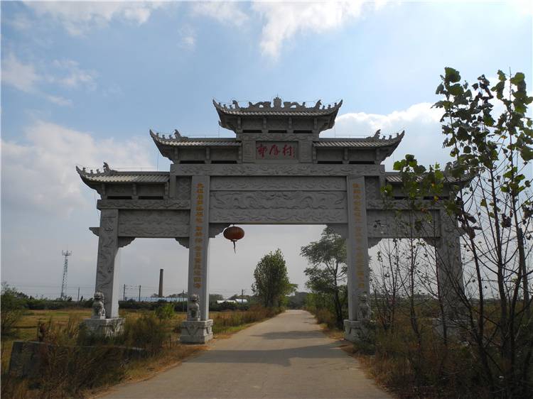 广西北海农村一门牌楼单门牌楼厂家报价嘉祥石雕